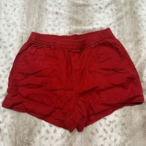 Old Navy size small rusty red canvas shorts